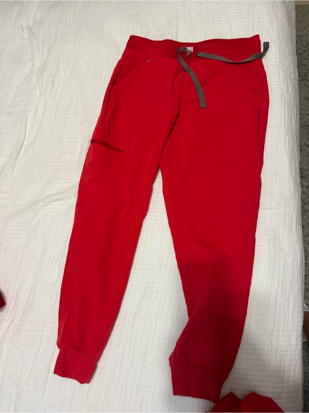 Red FIGS Zamora joggers